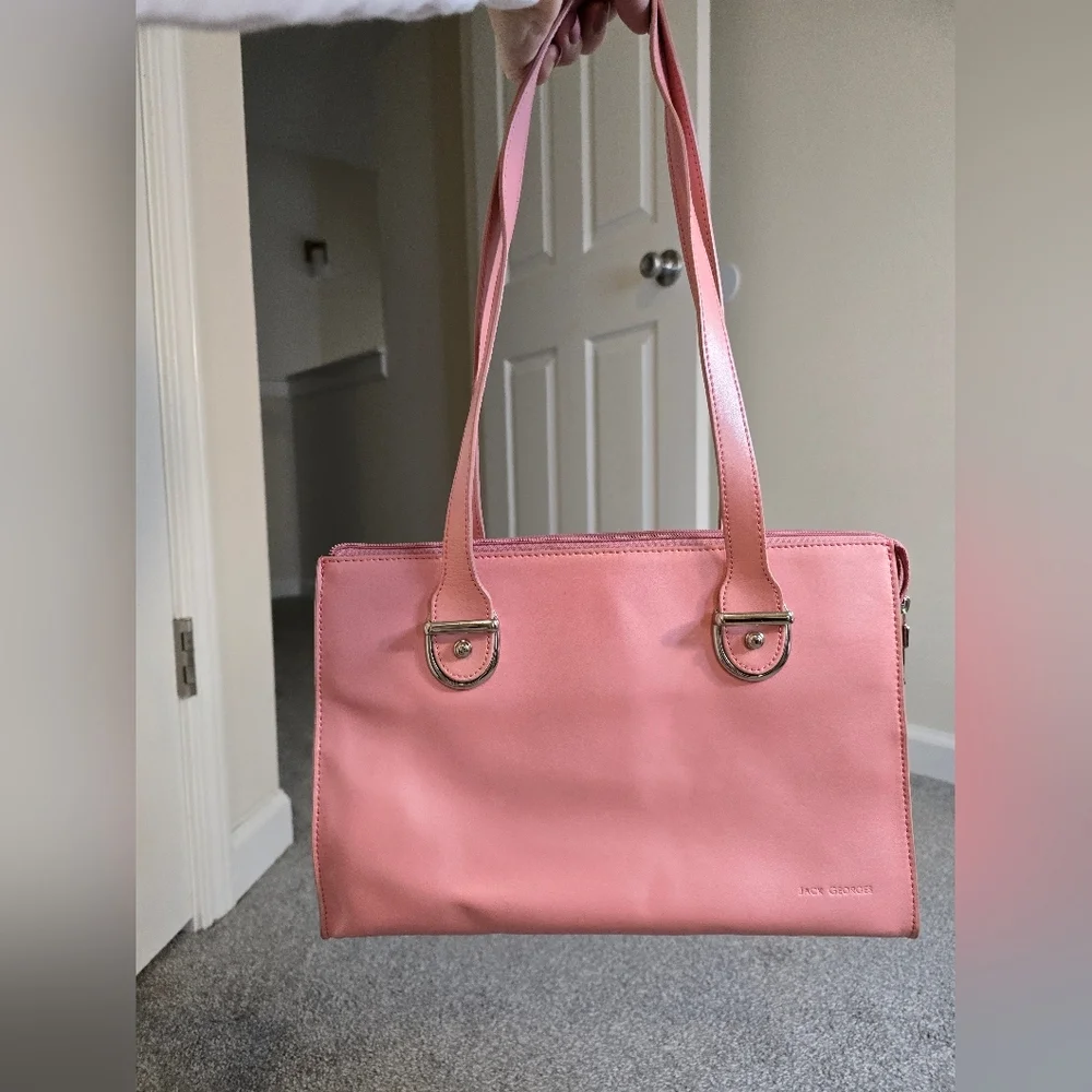 Jack Georges Milano Shoulder Bag Pink Leather Cottagecore Girlhoodcore